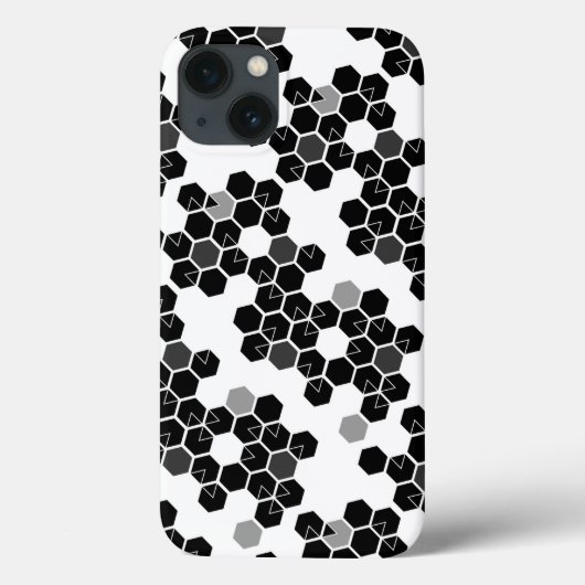 可愛い白黒16進データパターン Case-Mate iPhoneケース (裏面)