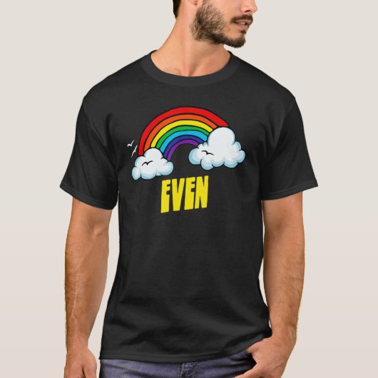 可愛い皮肉レトロヴィンテージ80s虹 tシャツ (正面)