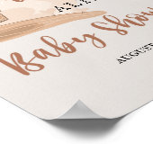 可愛い真珠の待ちバルーン赤ちゃんシャワー歓迎 ポスター (角)