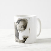 可愛い眠い怠け者のピットブル コーヒーマグカップ (正面右)