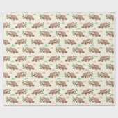 可愛い眠りのスパッパターン ラッピングペーパー (フラット)