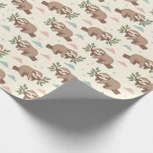 可愛い眠りのスパッパターン ラッピングペーパー (角)