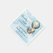 可愛い眠るテディベアを待つことができる スタンダードカクテルナプキン (角)