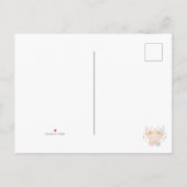 可愛い眠るテディベア双子ベビーシャワーが侵入 インビテーションポストカード (裏面)