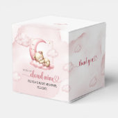 可愛い眠るテディベア雲9ピンクの女の子 フェイバーボックス (裏面サイド)