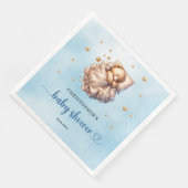 可愛い眠るテディベア青と金ゴールド男の子 (コーナー)