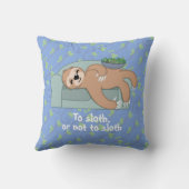 可愛い眠るナマケモノは怠け者の熱帯ジャングル クッション (裏面)