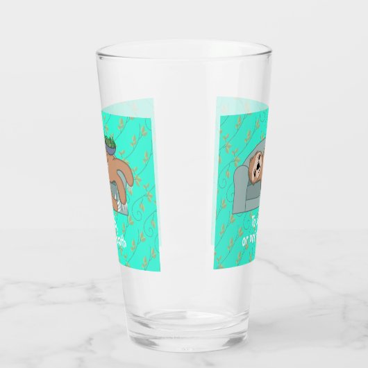 可愛い眠るナマケモノは怠け者の熱帯ジャングル タンブラーグラス (左)