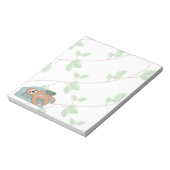 可愛い眠るナマケモノは怠け者の熱帯ジャングル ノートパッド (回転)
