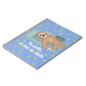 可愛い眠るナマケモノは怠け者の熱帯ジャングル ノートブック (左側)