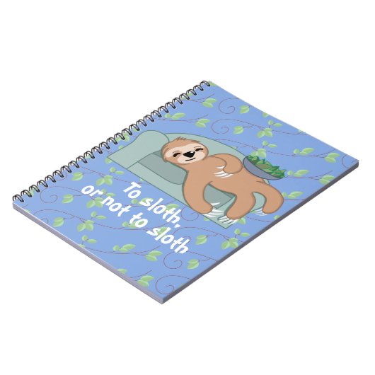 可愛い眠るナマケモノは怠け者の熱帯ジャングル ノートブック (左側)