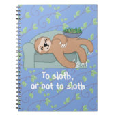 可愛い眠るナマケモノは怠け者の熱帯ジャングル ノートブック (正面)