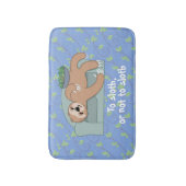 可愛い眠るナマケモノは怠け者の熱帯ジャングル バスマット (正面縦)