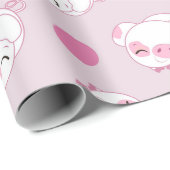 可愛い眠る小さな豚 ラッピングペーパー (ロールコーナー)