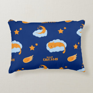 可愛い眠る猫の雲に甘い夢 アクセントクッション