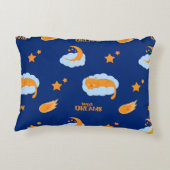 可愛い眠る猫の雲に甘い夢 アクセントクッション (裏面)