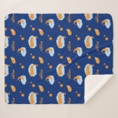 可愛い眠る猫の雲に甘い夢 シェルパブランケット (正面(横))