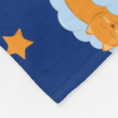 可愛い眠る猫の雲に甘い夢 フリースブランケット (角)