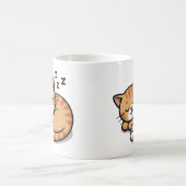 可愛い眠れるオレンジのタビーキャットマグカップ – コーヒーカップ (中央)