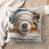 可愛い眠れるオーストラリアの羊飼い犬 クッション (ブランケット)