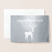 可愛い眠れるベビーディアレッドベリーグレイ葉 箔カード (封筒付き正面)