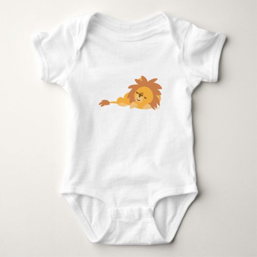 可愛い眠れる漫画のライオン女性Tシャツ Tシャツ (正面)