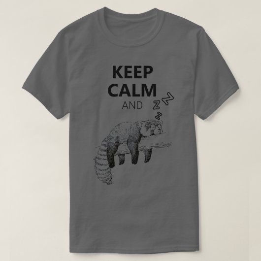 可愛い眠れる赤いパンダ2 Tシャツ (デザイン正面)