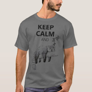 可愛い眠れる赤いパンダ2 Tシャツ