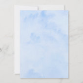 可愛い睡眠ベビーベアーブルークラウドベビーシャワー 招待状 (裏面)