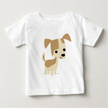 可愛い知りたがる漫画の犬のベビーTシャツ