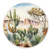 可愛い砂漠のサボテン好き セラミックノブ (正面)