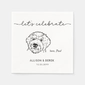 可愛い祝ペットの愛犬家結婚ズ スタンダードカクテルナプキン (正面)