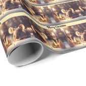 可愛い祝マウスのクリスマスカスタム- ラッピングペーパー (ロールコーナー)