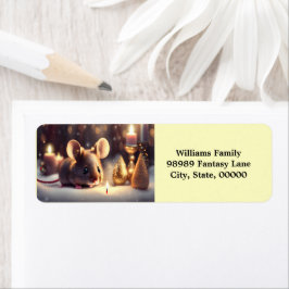 可愛い祝マウスのクリスマスカスタム- ラベル