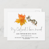 可愛い私が引っ越した猫たち秋の新居 ポストカード (正面/裏面)