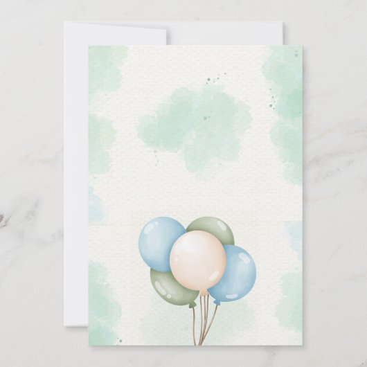 可愛い私たちは赤ちゃんのシャワーを待っている 招待状 (裏面)