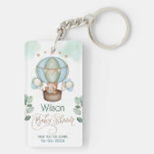 可愛い私たちは赤ちゃんシャワーのゲストの好意を待つ真心を待つ キーホルダー (裏面)