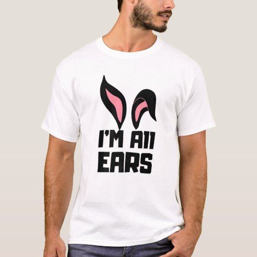 可愛い私のすべての耳バニーおもしろいイースターエッグバニー | M Tシャツ (正面)