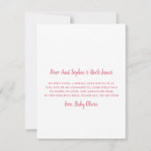 可愛い私のゴッド保護者のフォトカード 招待状 (裏面)