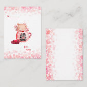 可愛い私のハートはどこにいてもクマのマグカップに ノートカード (正面/裏面)