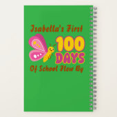 可愛い私の最初の!学校の日は蝶によって飛んだ ノートブック (裏面)