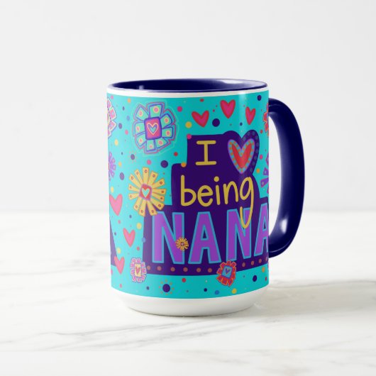 可愛い私はナナのインスピレーションコーヒーマグが大好き マグカップ (正面右)