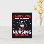 可愛い私は生き延び彼女のping看護学校卒業 カード (黄色い花)