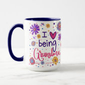 可愛い私は祖母のインスピリチュアコーヒーマグ大好き マグカップ (左)