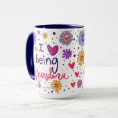 可愛い私は祖母のインスピリチュアコーヒーマグ大好き マグカップ (正面左)