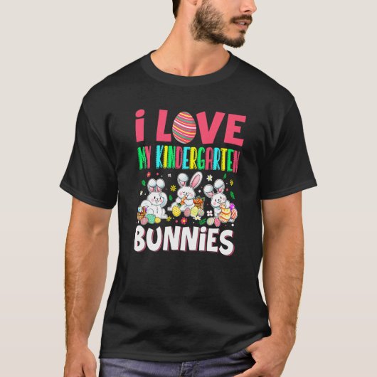 可愛い私は私の幼稚園バニーバニー卵eas大好き tシャツ (正面)