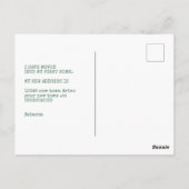 可愛い私は移動したボホウォーター色ホームデコール移動 ポストカード (裏面)