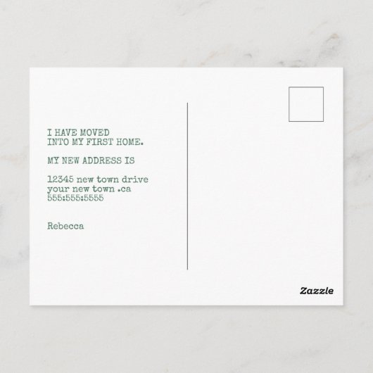 可愛い私は移動したボホウォーター色ホームデコール移動 ポストカード (裏面)