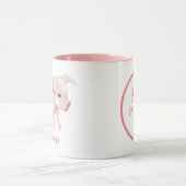 可愛い私は豚がモノグラムのメッセージを追加する愛 マグカップ (中央)