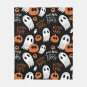 可愛い秋とハロウィーンのためにここだけ フリースブランケット (正面)